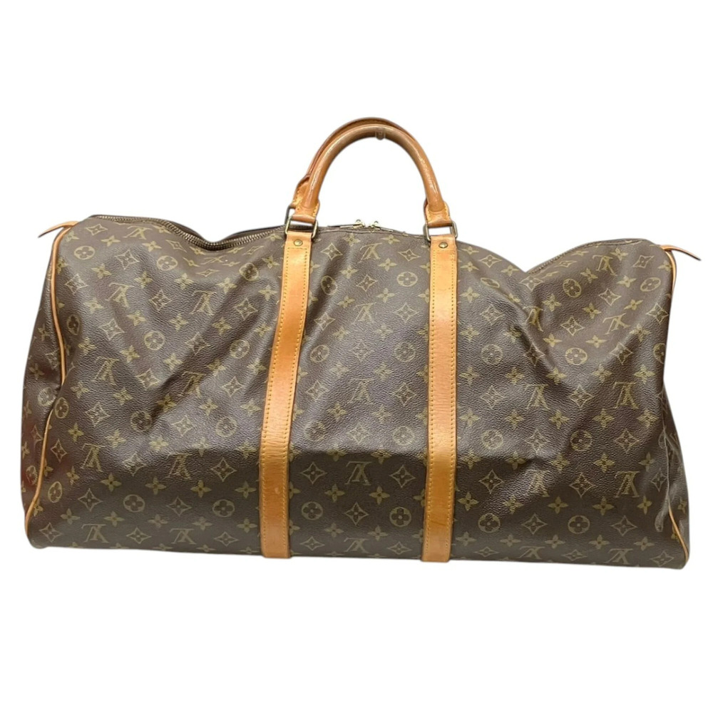 LOUIS VUITTON Brown Monogram Canvas Keepall 60 Boston Bag - Picture 2 of 9